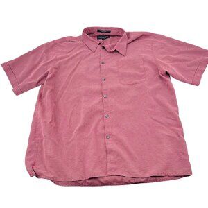 Brandini Short Sleeve Button-Down Shirt Red & white Checkered‎ XL